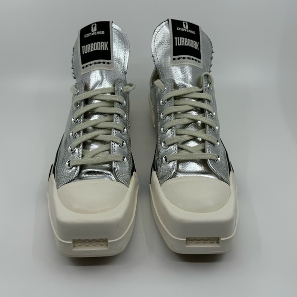 Converse Rick Owens x TURBODRK Chuck 70 Low Color Silver Lacquer SZ 7 Men’s - Picture 2 of 12